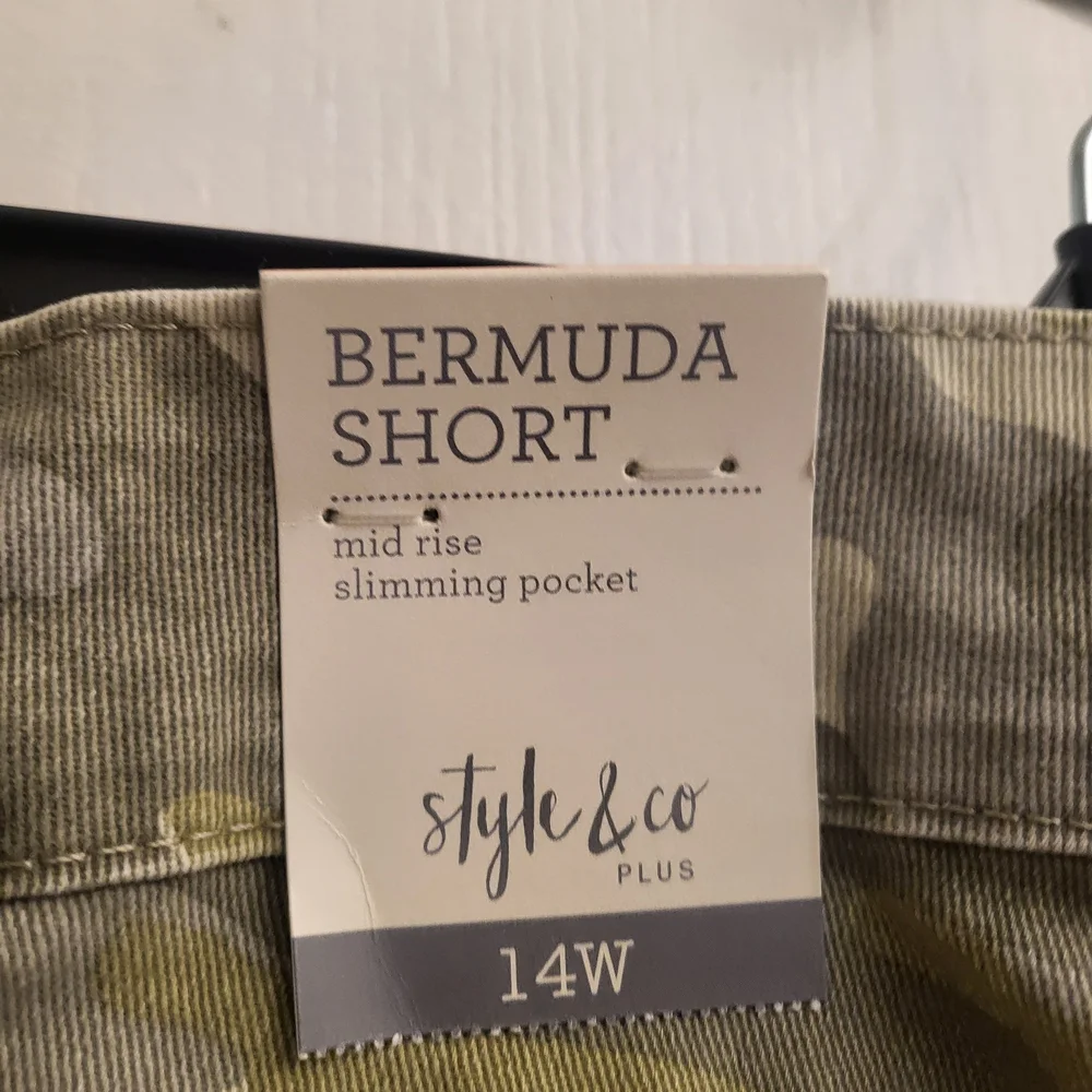 Style & Co. Olive Camo Women's Cargo Shorts New With Tag - Picture 14 of 14